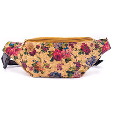 Load image into Gallery viewer, Cork Travel Belt Bag with Rose Print BAGD-044
