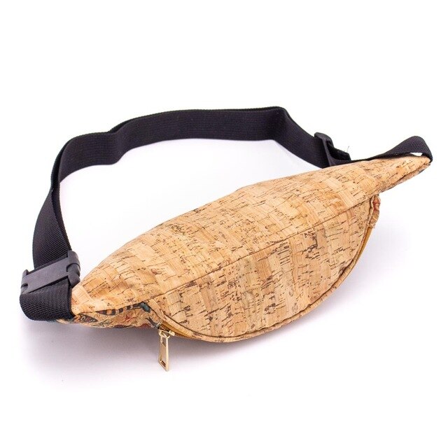 Cork travel belt bag with print BAGD-045